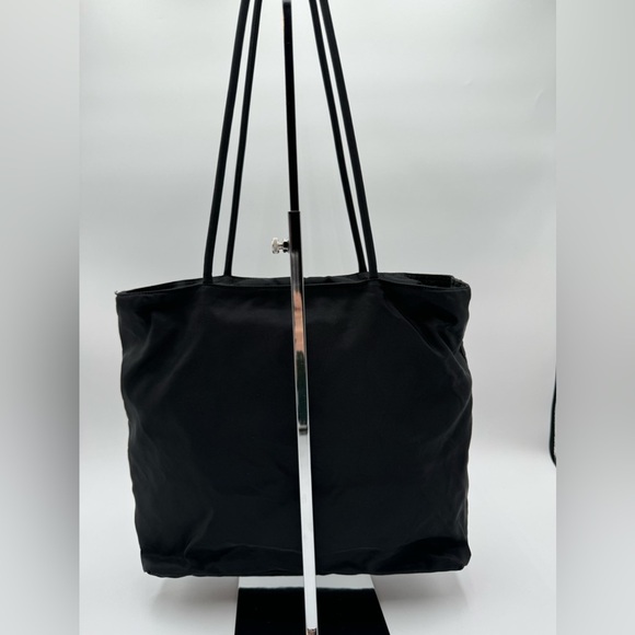 Prada - Authentic - Black Canvas Shoulder Bag / Tote - Picture 4 of 15